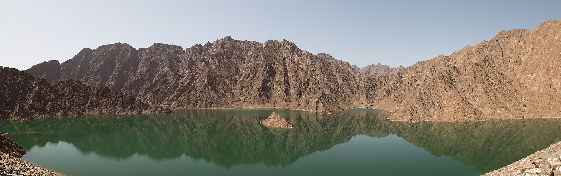 Mountain road winding through Hatta wadis